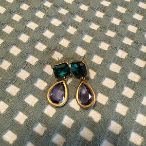 Oscar de la Renta Baroque Crystal Earrings